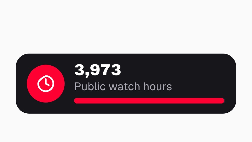 YouTube 4,000 Watch Hours Overlay animation preview