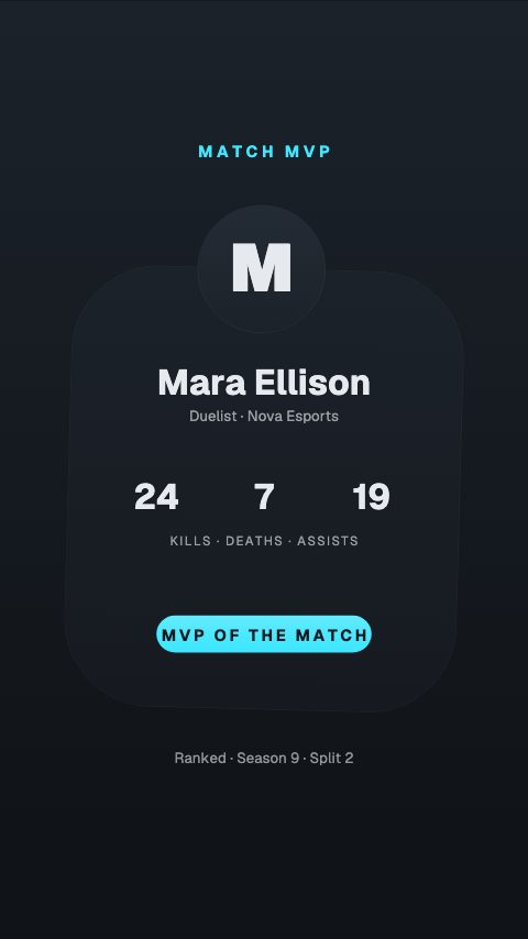 MVP Card animation preview