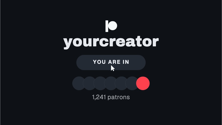 Patreon End Card animation preview