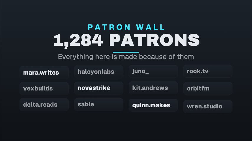 Patron Wall animation preview