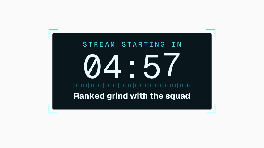 Stream Starting Soon Countdown HUD animation preview