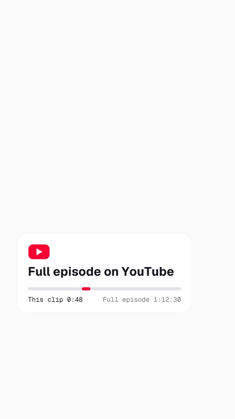 Full Episode On YouTube Clip CTA animation preview