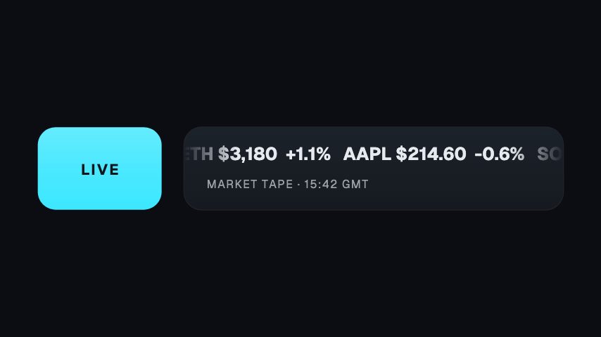 Price Ticker Tape animation preview
