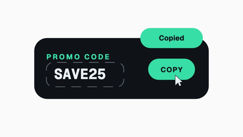 Promo Code Copy animation preview