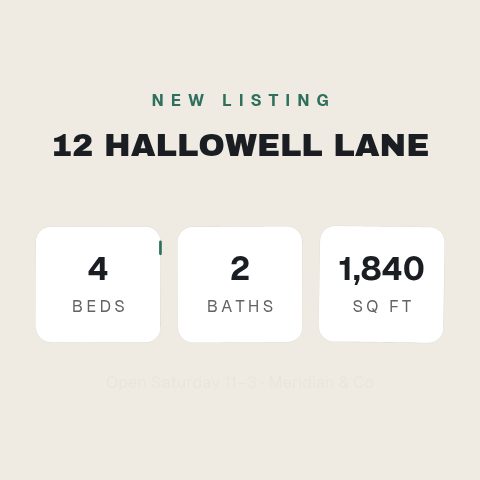 Listing Specs animation preview
