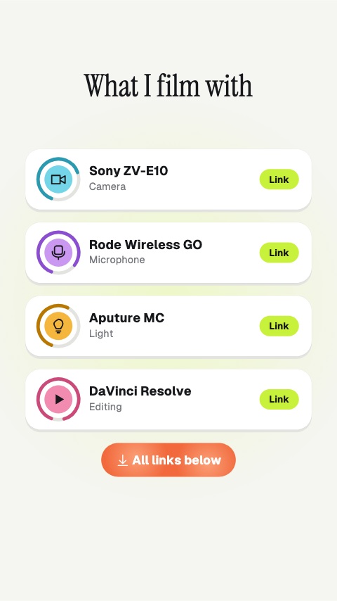 Gear List animation preview