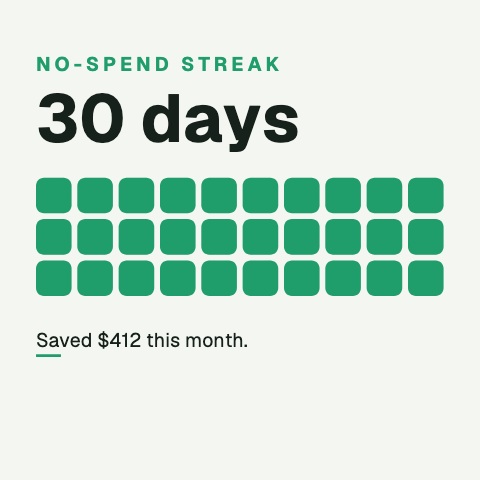 No-spend Streak animation preview