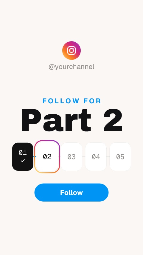 Instagram Reels Follow for Part 2 Animation animation preview