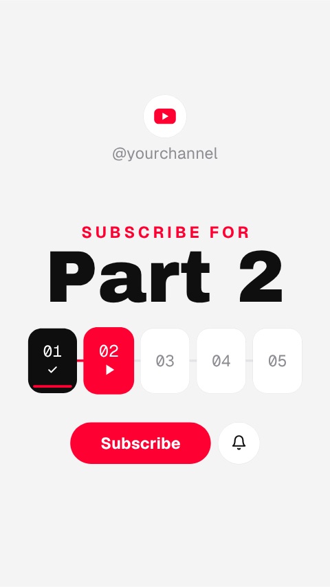 YouTube Shorts Subscribe for Part 2 Animation animation preview