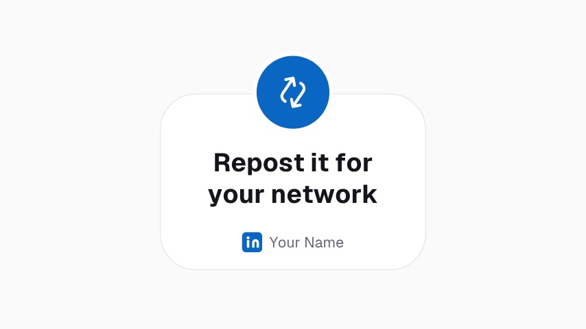 LinkedIn Repost Sticker animation preview