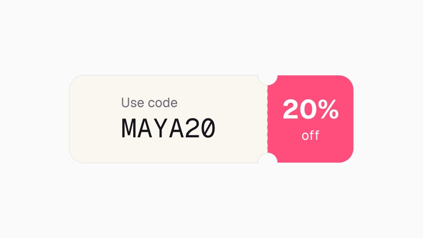 Discount Code Coupon animation preview