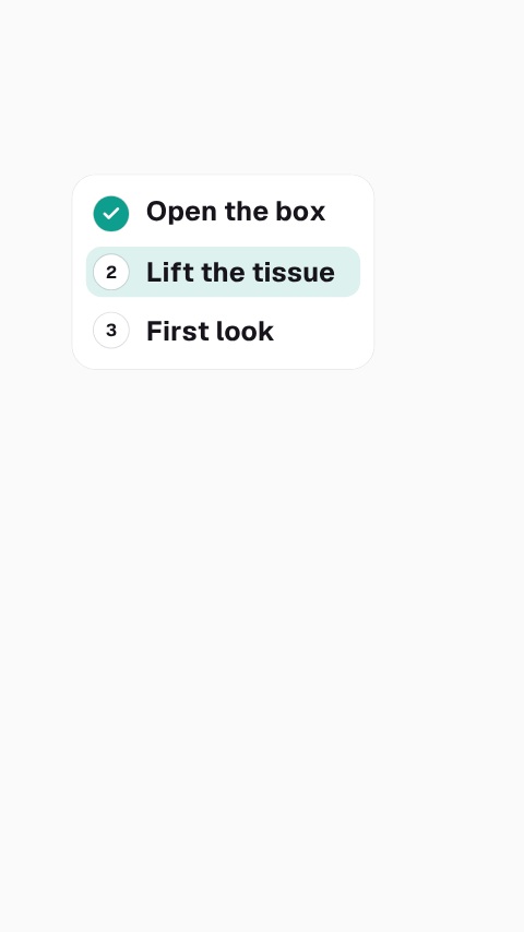 Unboxing Steps animation preview