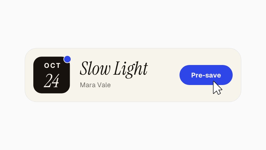 On Air Pre-save animation preview