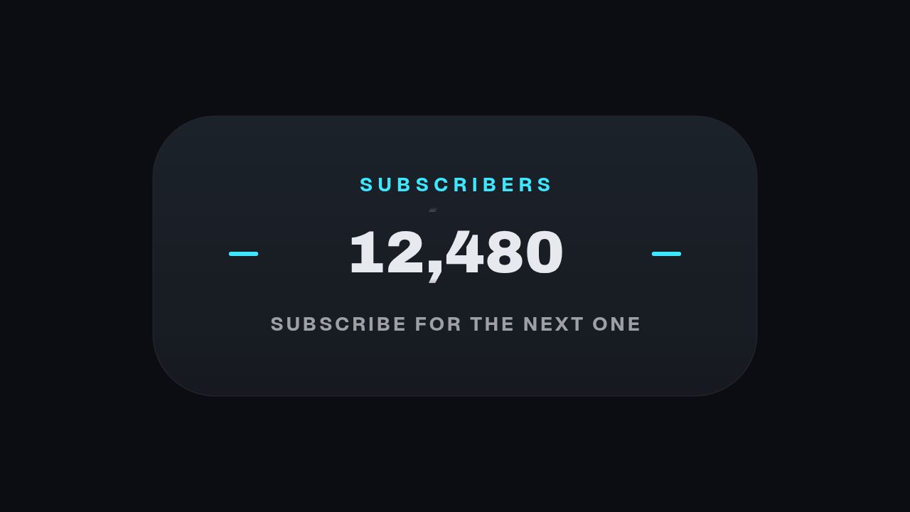 Subscriber Odometer animation preview