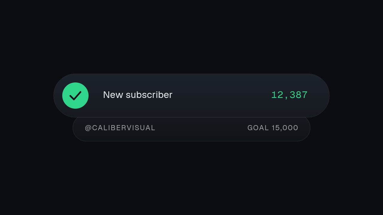 Subscriber Tally animation preview