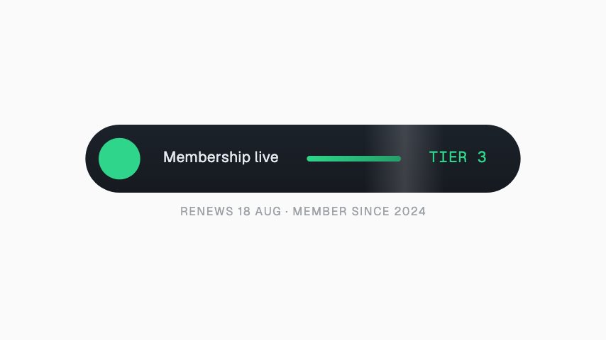 Membership Active animation preview