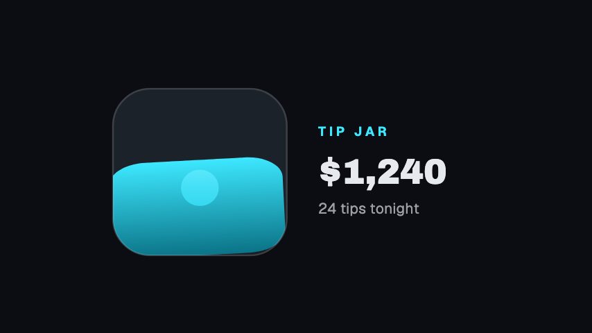 Tip Jar animation preview