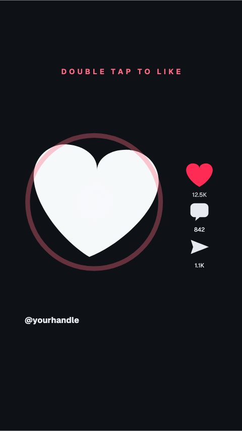 TikTok Double Tap animation preview
