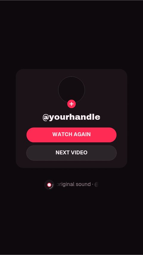 TikTok End Panel animation preview