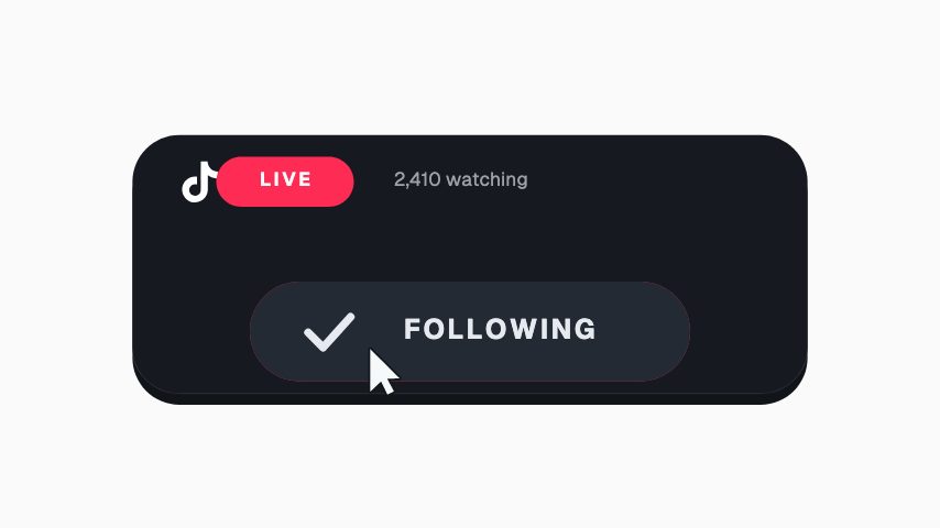 TikTok Live Follow animation preview