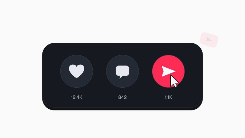 TikTok Share Press animation preview