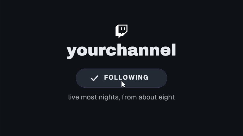 Twitch End Card Follow animation preview