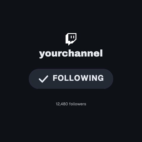 Twitch Follow Press animation preview
