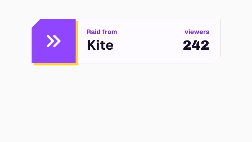 Twitch Raid Alert animation preview