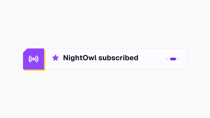 Twitch Recent Events Ticker animation preview