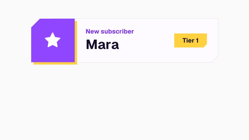 Twitch Subscriber Alert animation preview