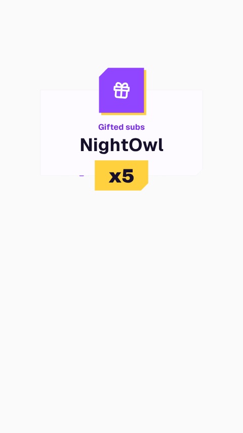 Vertical Stream Gift Alert animation preview