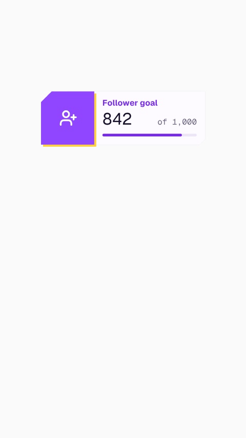 Vertical Stream Goal Bar animation preview