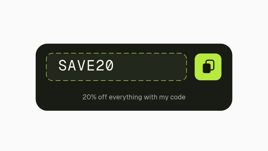 Discount Code animation preview
