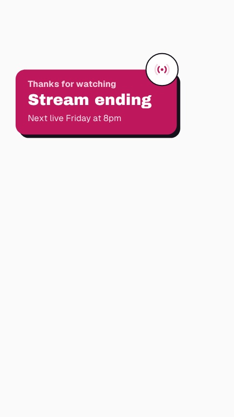 Vertical Live Stream Ending Card animation preview