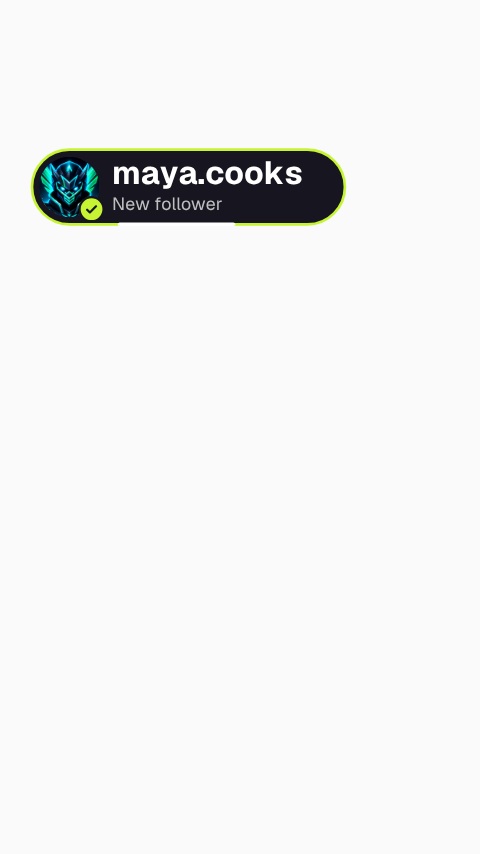 Vertical Live Follow Alert Chip animation preview