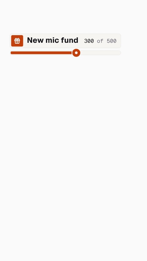 Vertical Live Gift Goal Ticker animation preview