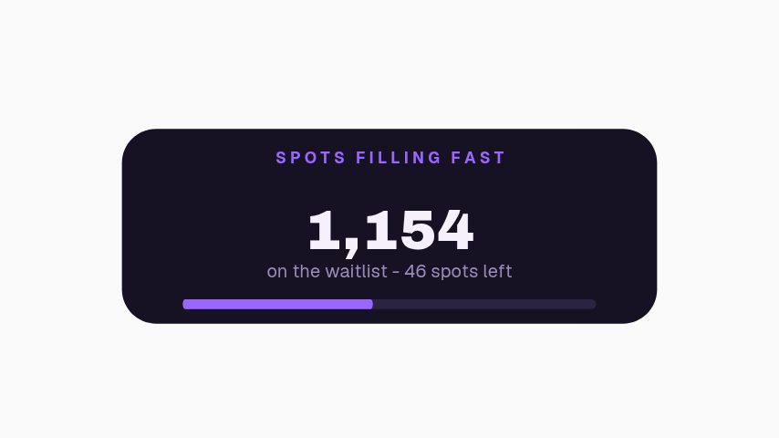 Waitlist Urgency animation preview