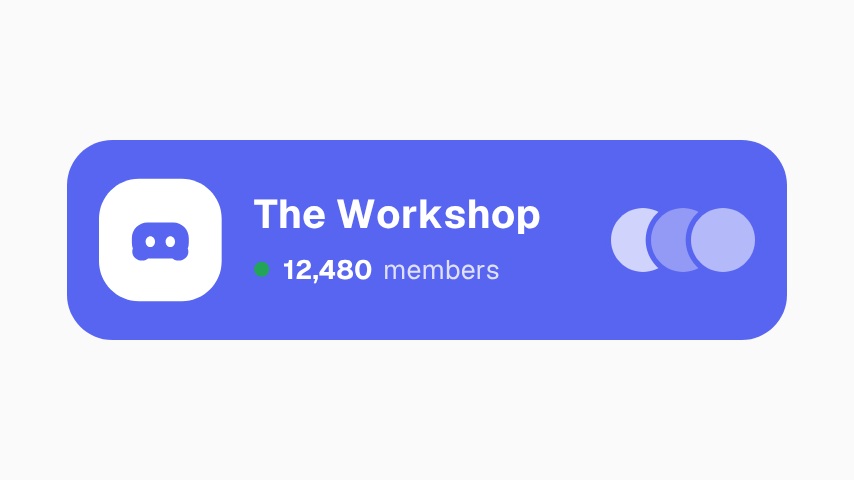 Vista previa de la animación Contador de miembros del servidor de Discord