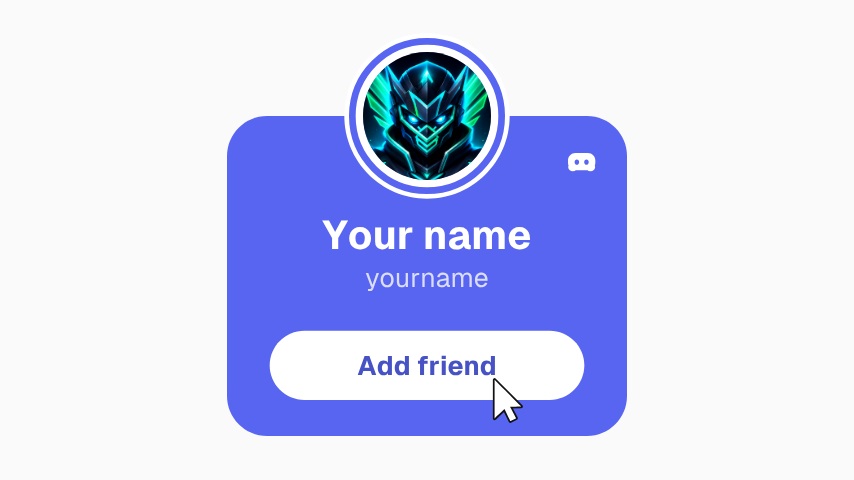 Discord Add Friend Profile Card animation preview