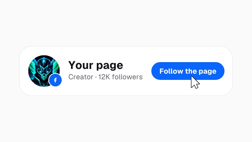 Facebook Page Profile Card animation preview