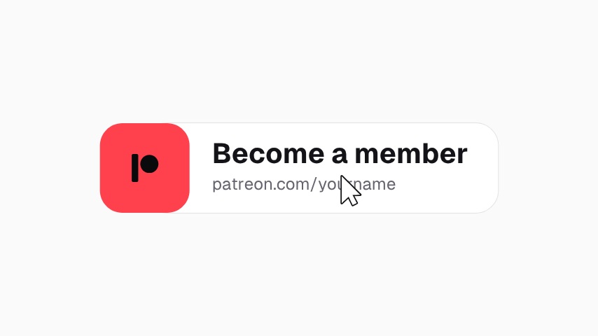 Patreon Become a Member Button animation preview