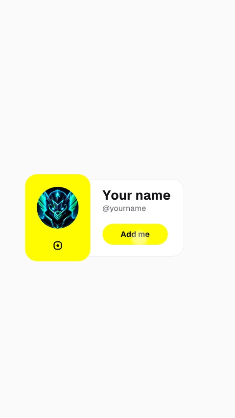 Snapchat Profile Card Add Me animation preview