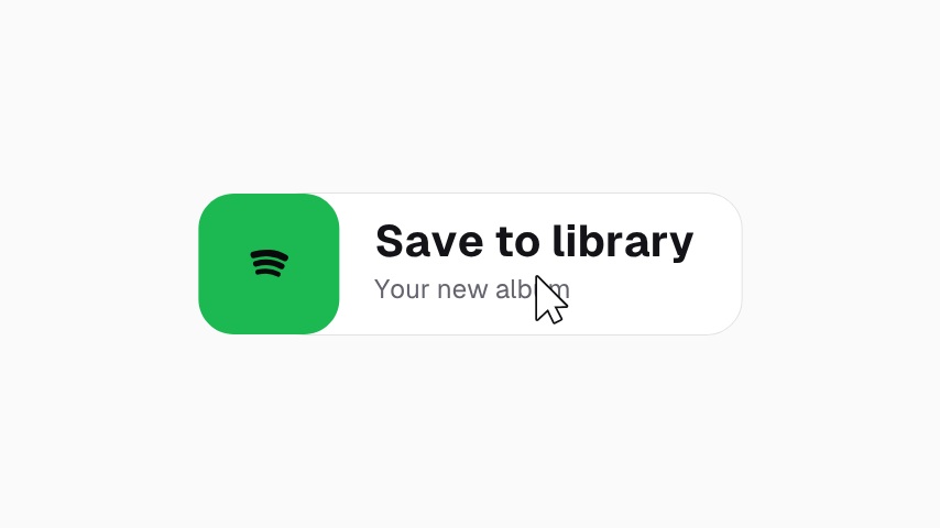 Spotify Save to Library Button animation preview