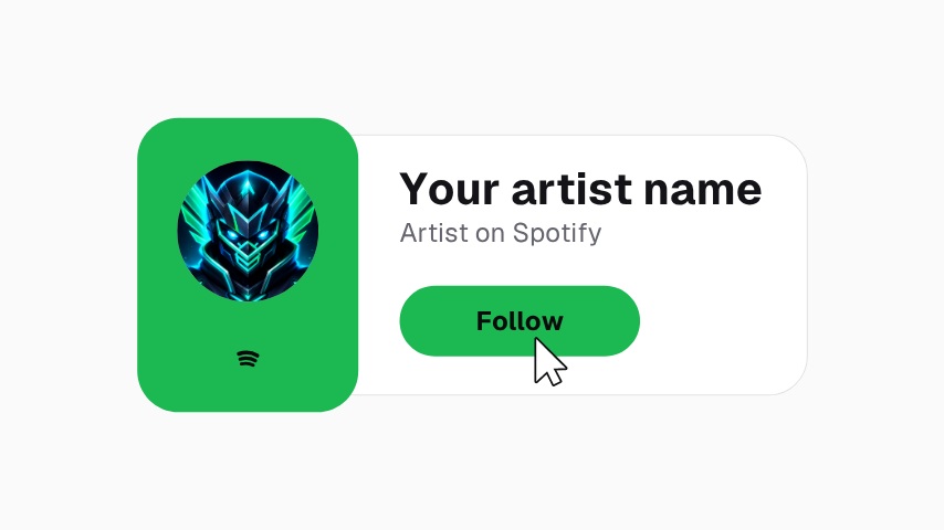Spotify Artist Follow Card animation preview