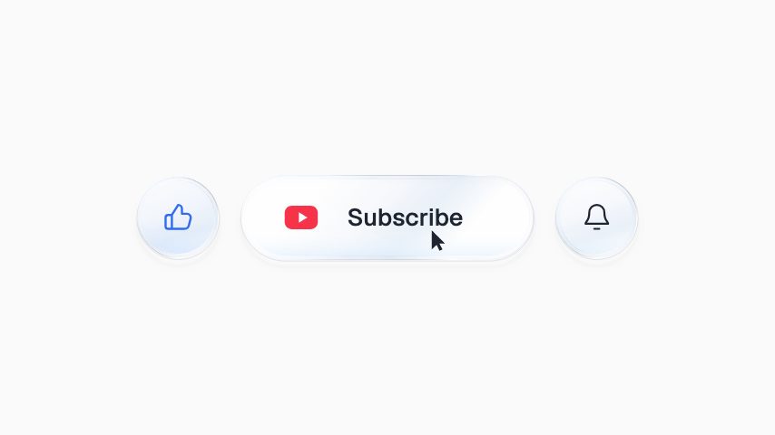 Subscribe & Bell Liquid Glass animation preview