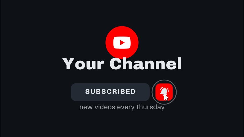 YouTube Subscribe And Bell animation preview