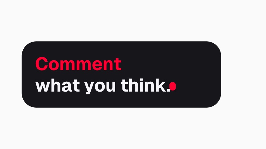 Kinetic Caption Comment animation preview