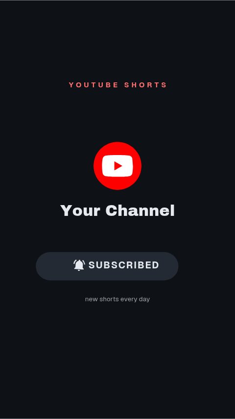 YouTube Shorts Subscribe animation preview