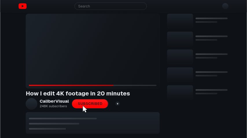 YouTube Watch Page animation preview